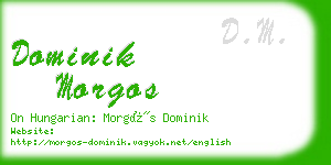 dominik morgos business card